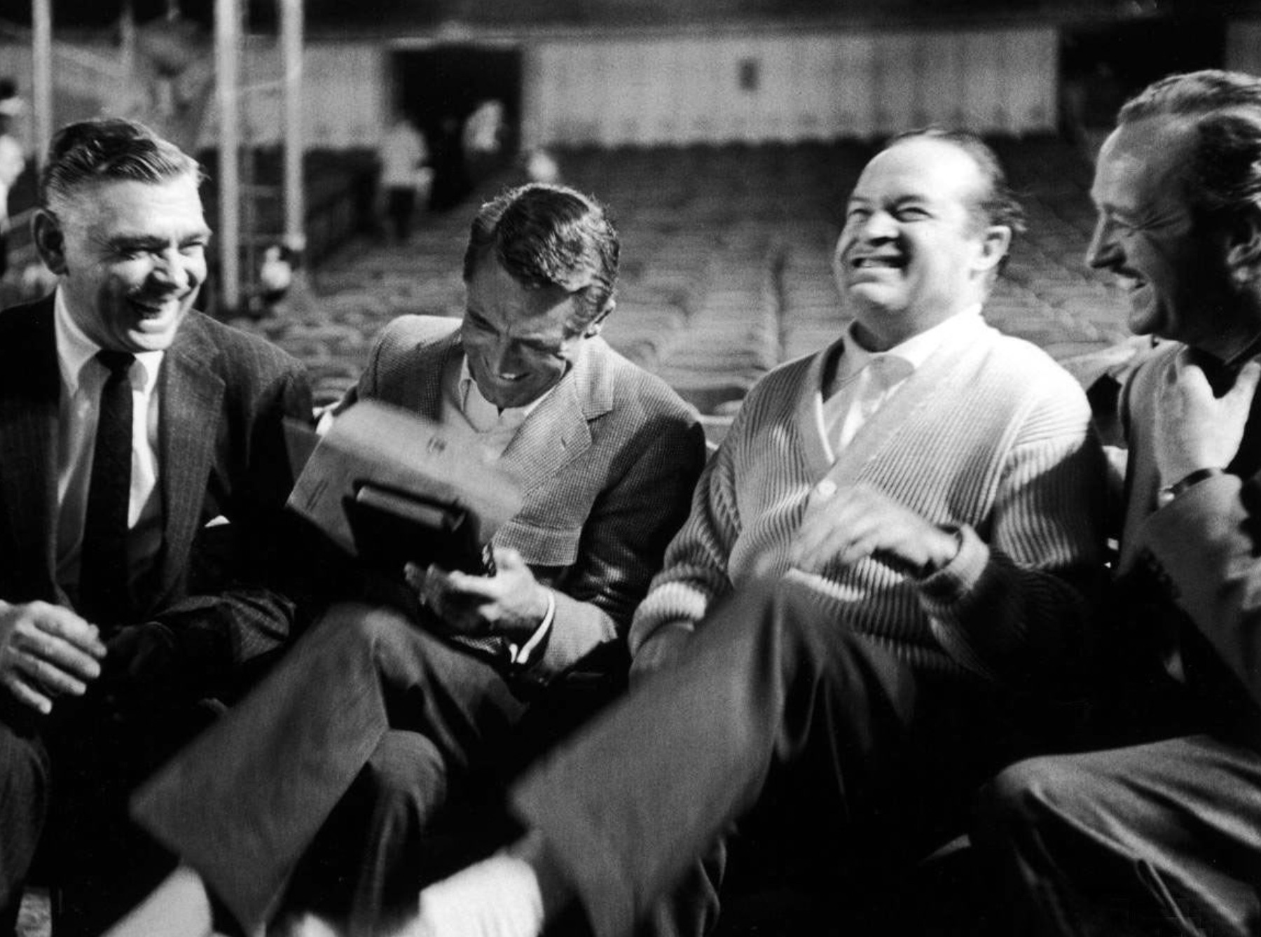 Bob Hope with Clark Gable, Cary Grant, and David Niven. 